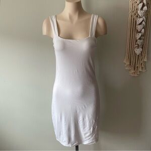 NEW Wilfred Free White Bodycon Tank Dress Rayon Spandex Basic Size Large
